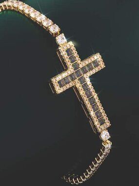 Stauer Timeless Faith Bracelet with Cross NWT